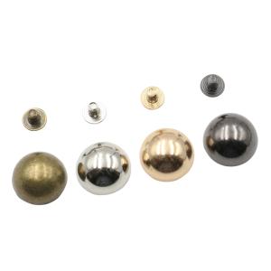 ネジ式 丸型 底鋲 15mm 10個 全4色 カバン バッグ 底 足 金具 台形 手芸 ハンドメイド 底びょう 割ピン リベット スタッズ ゴールド シルバー ブラック｜u2-parts-koubou