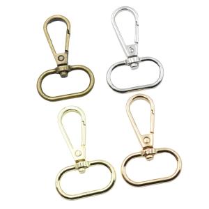 [10個] ナスカン 25mm 内径 金具 回転式 ロック カラビナ なすかん パーツ ハンドメイド 材料 手芸 レザークラフト ナスカン金具 カラビナフック セット 全4色