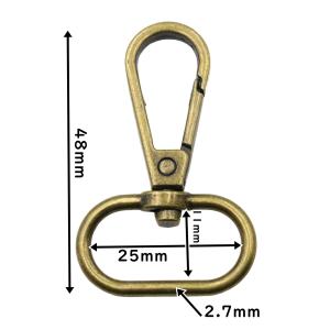 [10個] ナスカン 25mm 内径 金具 回...の詳細画像1