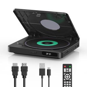 YOTON ミニ DVD プレーヤー HDMI 出力のみ 同期 TV/プロジェクター USB 電源 フル HD リージョンフリー DVD 録画番組再