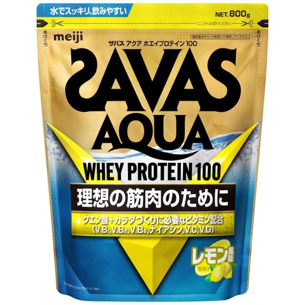 ザバス(SAVAS) アクア ホエイプロテイン100 レモン風味 800g 明治