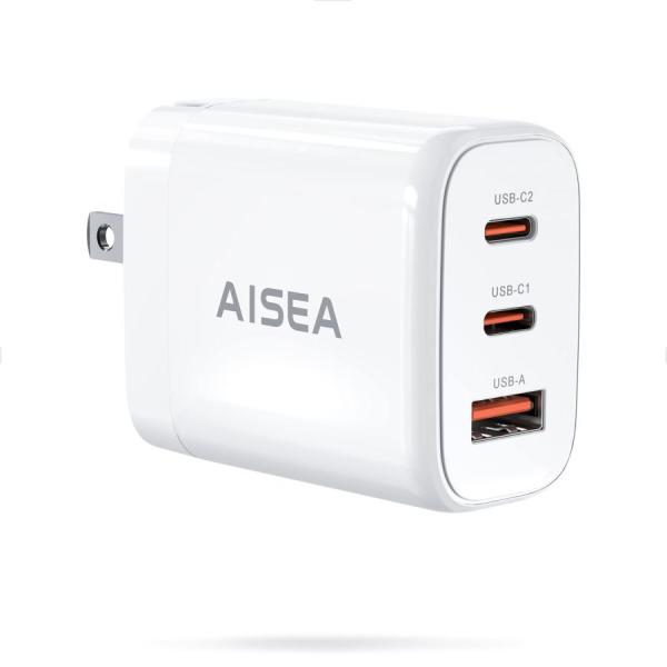 PD USB充電器 Aisea 65W GaN Type C 急速充電器 高速充電器 PD対応 US...