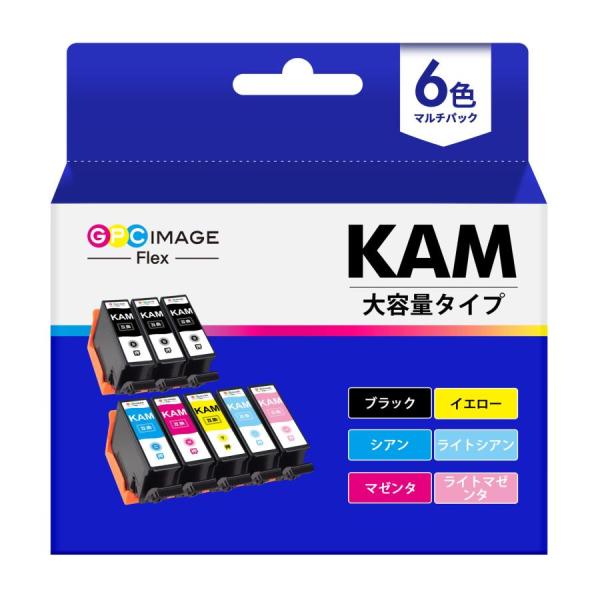 GPC Image Flex KAM KAM-6CL-L カメ 互換インク エプソン 用 インクカー...