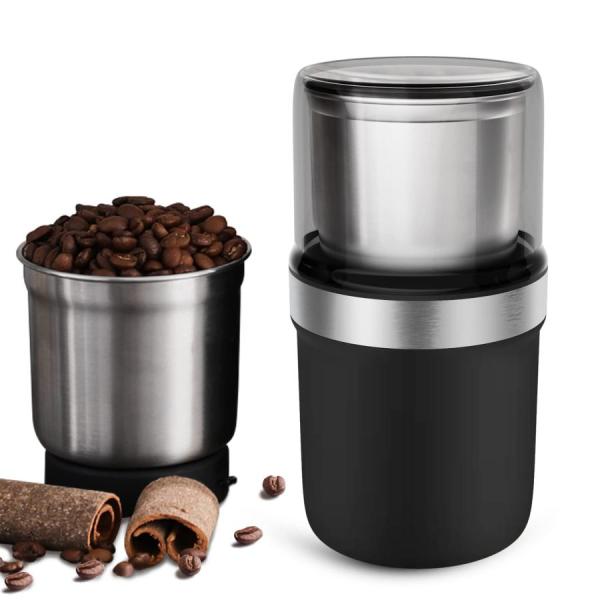 コーヒーミル 電動 カッター コーヒーミル 電動コーヒーミル 粉末 コーヒー豆 ひき機 水洗い可能 ...