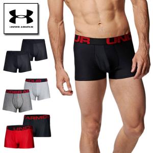 セール アンダーアーマー メンズ ボクサーパンツ 下着 2枚セット アンダーウェア 1358555 UNDER ARMOUR ボクサーパンツ テック ショート丈 2枚セット｜uacv