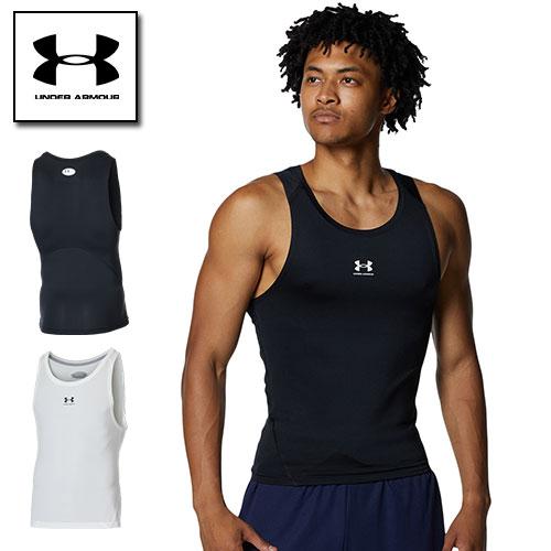アンダーアーマー コンプレッション タンクトップ 袖なし ノースリーブ シャツ メンズ ヒートギア（...