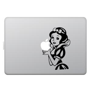 MacBook Air / Pro マックブック ステッカー シール 白雪姫 モノクロ｜uandme