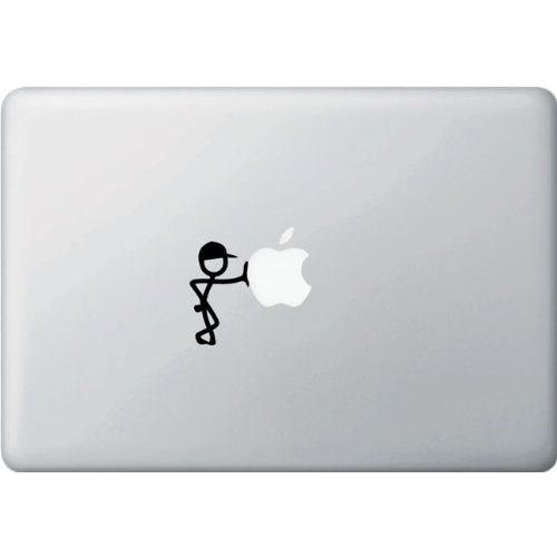 MacBook Air / Pro マックブック ステッカー シール 人 リーン Lean 帽子 キ...