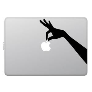 MacBook Air / Pro マックブック ステッカー シール ハンド ホールディング アップル Hand Holding Apple｜uandme