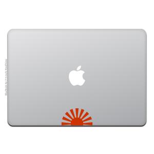 カインドストア MacBook Air / Pro  マックブック ステッカー シール 旭日旗風　国旗 flag decal M870｜uandme