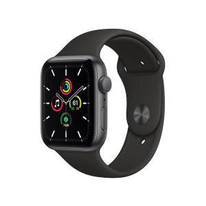 ・Apple Watch SE GPSモデル 44mm MYDT2J/A ブラックスポーツバンド [MYDT2JA]