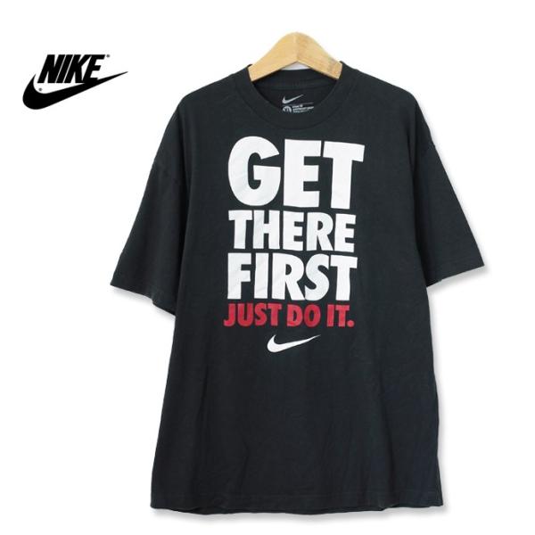 NIKE ナイキ JUST DO IT スウッシュ ロゴ Tシャツ ブラック XLサイズ t1806...