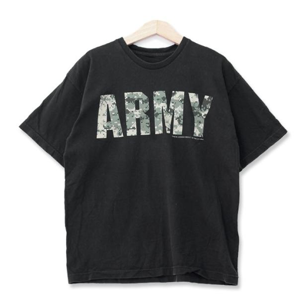 ARMY アーミー プリントTシャツ ブラック t180803-10