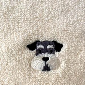 シュナウザー雑貨 オーガニックコットン 刺繍 ...の詳細画像5