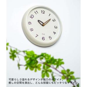 掛け時計 電波時計 クリーム 直径30cm か...の詳細画像3