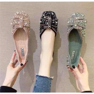 パンプス ローヒール キラキラ パンプス 痛くない