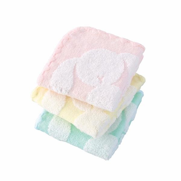 New UCHINO ふわふわバニー タオルハンカチ 約20×20cm ハンドタオル ベビー 赤ちゃ...