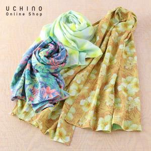 UCHINO ショール メンズ レディース ストール マシュマロガーゼ カラー