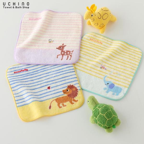 (SALE) UCHINO accototo(アッコトト)  ゆらゆらマーチ ハンカチ キッズ ベビ...