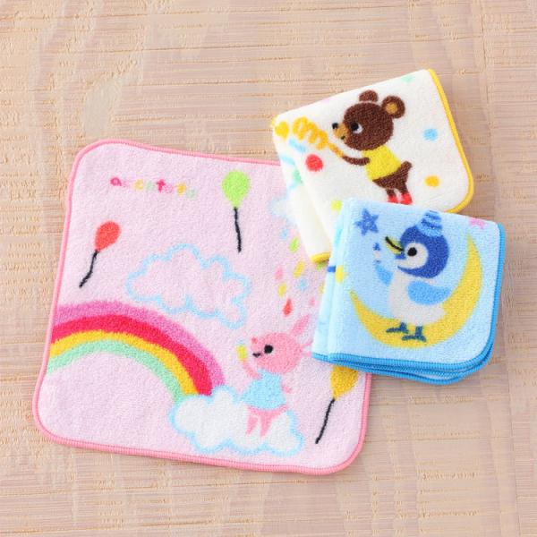 (SALE) ａｃｃｏｔｏｔｏ アッコトト おそらにおえかき タオルハンカチ UCHINO キッズタ...