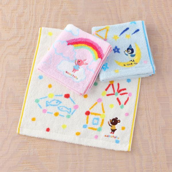 (SALE) ａｃｃｏｔｏｔｏ アッコトト おそらにおえかき ゲストタオル UCHINO キッズタオ...