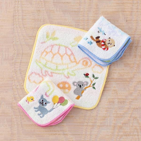 SALE accototo アッコトト にじいろどうぶつ タオルハンカチ 約18×18cm タオル ...