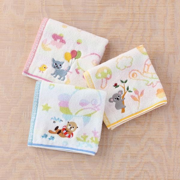 (SALE)accototo アッコトト にじいろどうぶつ ゲストタオル 約34×35cm タオル ...