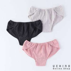 UCHINO マシュマロガーゼ レディス ナイトショーツ  綿100% ナイトウェア ルームウェア 婦人用 女性用 リラックスウェア ウチノ ウチノタオル｜uchino