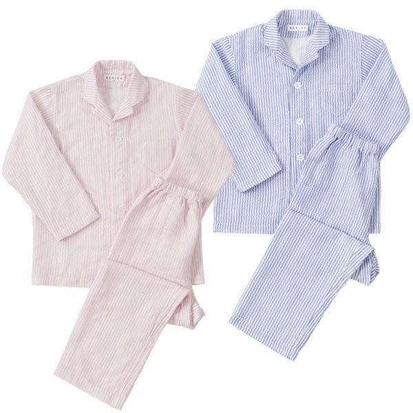 SALE パジャマ キッズ ブランド 綿100% マシュマロガーゼ ストライプ 110cm 120c...