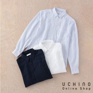 マシュマロガーゼ UCHINO Ｎ メンズ 長袖シャツ シャツ Tシャツ ルームウェア 長袖 シャツ メンズシャツ 男性用 紳士用｜uchino