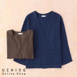 UCHINO SALE マシュマロワッフルガーゼライト メンズカーディガン