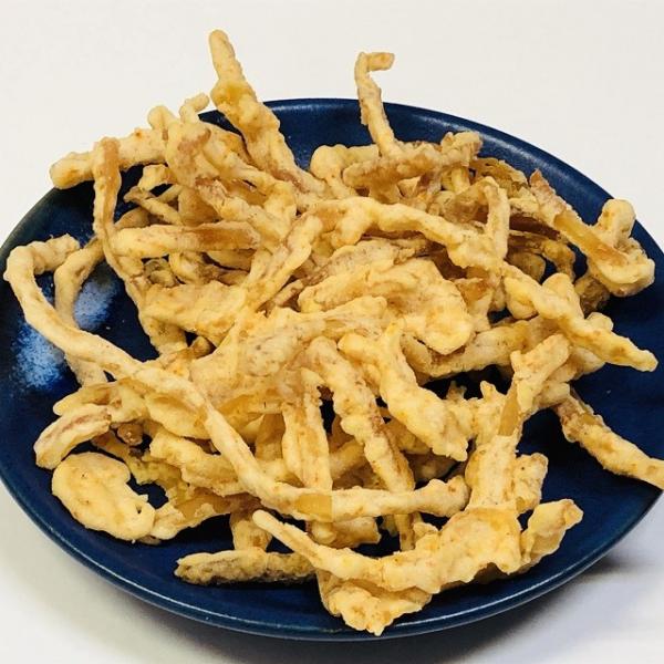 【送料無料】お得な２袋セット　ピリっと　さきいかの天ぷら ８０ｇ×２　/いか天/さきいか天　松葉フラ...