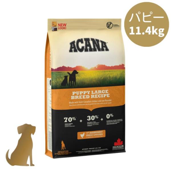 アカナ ドッグフード パピーラージブリードレシピ 11.4kg 大型犬 子犬 犬用 正規販売店 送料...
