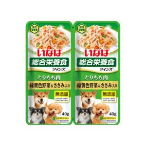 いなばペットフード ツインズ とりもも肉 緑黄色野菜&ささみ入り 80g×48袋セット