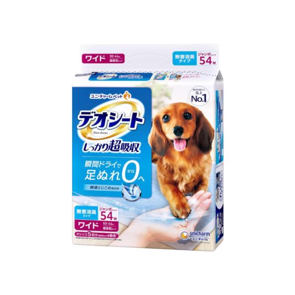 ユニ・チャーム デオシート しっかり超吸収 無香消臭タイプ ワイド 54枚×4袋セット
