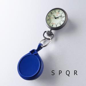 新バージョン：SPQR＜ナースウォッチ＞ マットブラックIP のびのびリールストラップ＋ショートストラップ