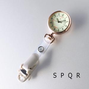 新バージョン：SPQR＜ナースウォッチ＞ ピンクゴールドIP ＋強化樹脂製バンドクリップ