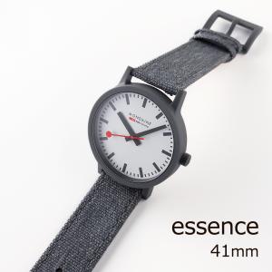 MONDAINE　essense ダークグレーストラップ ホワイトダイヤル 41mm <国内正規品>モンディーン エッセンス ブラック MS1.41110.LU｜uchiyama-gg