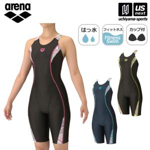 アリーナ 水泳 レディース フィットネス水着 フィットネスワンピーススパッツ ぴったりパッド 2025〜26年秋冬モデル [M便 1/1](自社)