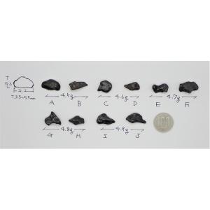 アグダル隕石　4.5~4.9g　モロッコ　Agoudal　イミルシル隕石