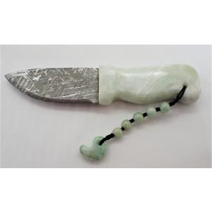 通販限定】ギベオン&ダマスカス鋼 ナイフ Gibeon meteorite 鉄隕石