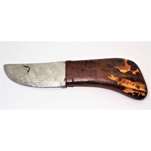 ギベオンナイフ　126.8g 　ウッドオパール柄 　観賞用　珪化木オパール　Gibeon meteorite　鉄隕石　Paper knife