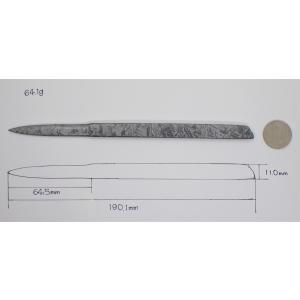 ギベオン隕石 ペーパーナイフ 柄に皮膜つき　64g レターオープナー　Gibeon meteorite　鉄隕石　Paper knife