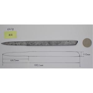 ギベオン隕石 ペーパーナイフ 柄に皮膜つき 6...の詳細画像1