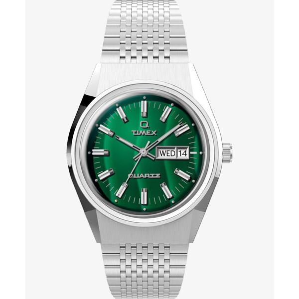 TW2U95400 TIMEX タイメックス キュー グリーン 緑 ファルコンアイ  メンズ 腕時計...