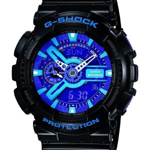 GA-110HC-1AJF　CASIO　カシオ G-SHOCK 青 ブルー ジーショック gshock　Gショック g-ショック ハイパーカラーズ Hyper Colors アナデジ 送料無料