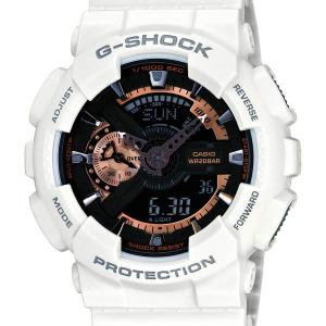 GA-110RG-7AJF　CASIO　カシオ G-SHOCK 白 ホワイト ローズゴールド シリーズ ジーショック  gshock Gショック メンズ腕時計 アナデジ 送料無料｜udetokei-watch