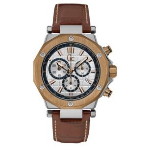 X72035G1S GC ゲスコレクション ジーシー クロノグラフ アナログ ホワイト 白 ゴールドベゼル クオーツ メンズ 腕時計 国内正規品 送料無料｜udetokei-watch
