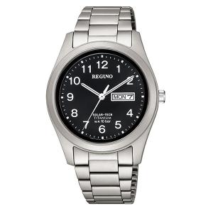 KM1-415-53 CITIZEN シチズン REGUNO レグノ ソーラーテック 黒文字盤 チタン メンズ 腕時計 国内正規品