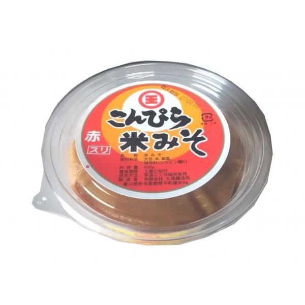 丸尾醸造所　こんぴら味噌　米みそ　赤　すりみそ　500g カップ